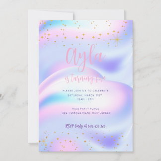 Princess Sparkles 5th Birthday Invitation Kaart