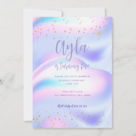 Princess Sparkles 5th Birthday Invitation Kaart