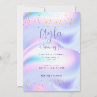 Princess Sparkles 5th Birthday Invitation Kaart