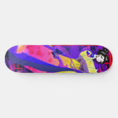 Princess speelt met vlinder. persoonlijk skateboard (Horizontaal)