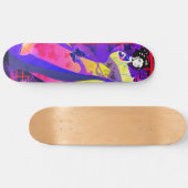 Princess speelt met vlinder. persoonlijk skateboard (Horizontaal)