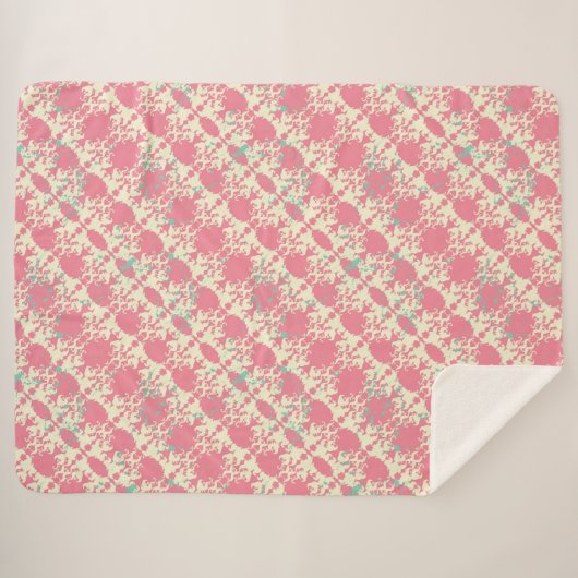 Princess Splatter Pattern Sherpa Deken (Voorkant (horizontaal))