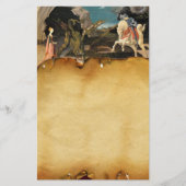 PRINCESS ST.GEORGE EN DRAGON, bruin perkament Briefpapier (Voorkant)