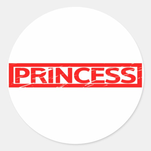 Princess Stamp Ronde Sticker (Voorkant)
