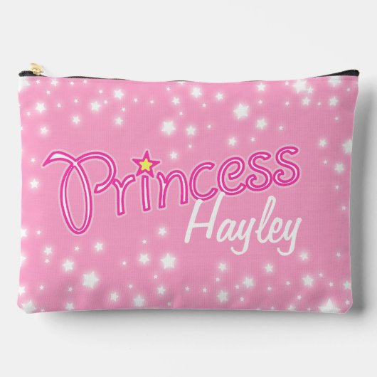 Princess star grafische roze witte douanenaam etui (Voorkant)