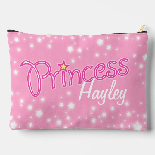 Princess star grafische roze witte douanenaam etui (Achterkant)