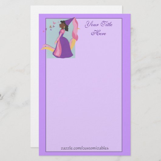 Princess Stationery Briefpapier (Voorkant / Achterkant)