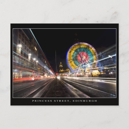 Princess Street, Edinburgh Briefkaart (Voorkant)