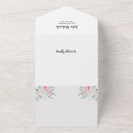 Princess Swan Baby shower All In One Uitnodiging (Buitenkant)