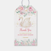 Princess Swan Baby shower Dank u Cadeaulabel (Voorkant)