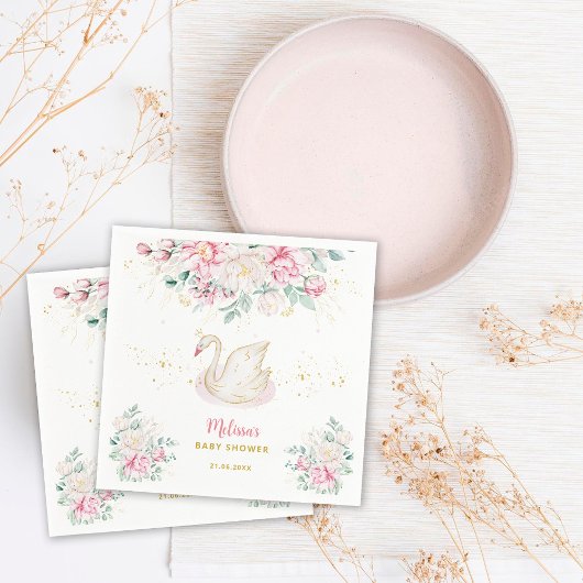 Princess Swan Baby shower Servet