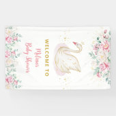 Princess Swan Baby shower Welkom Spandoek (Horizontaal)
