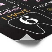 Princess Swan Eerste verjaardagsbord Poster (Hoek)