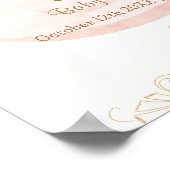  Princess Swan Girl Baby shower Welkom Poster (Hoek)