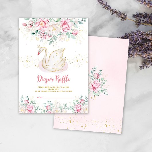 Princess Swan Luier Raffle Behuizing Kaart