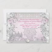 Princess Sweet 16 Quince Anos Bling Carriage Kaart (Achterkant)