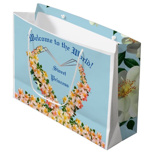 Princess - Sweet Baby Gift Bag Groot Cadeauzakje (Voorkant Gekanteld)