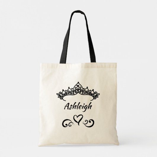 Princess Swirly Doodle Tiara Tote Bag (Achterkant)
