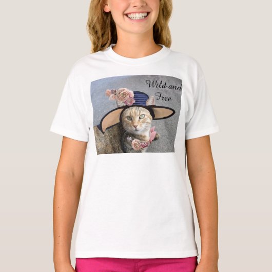 PRINCESS TATUS CAT Elegant Pet, Rozen vrij en vrij T-shirt (Voorkant)