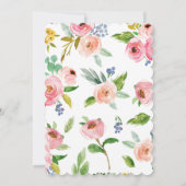 Princess Tea Party Birthday Floral Glitter Kaart (Achterkant)