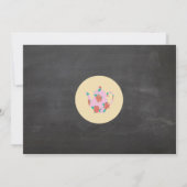 Princess Tea Party Chalk Pink Birthday Invite Kaart (Achterkant)