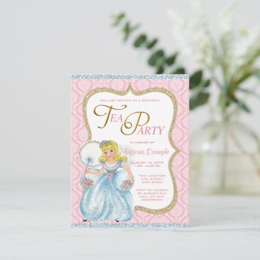 Princess Tea Party Kaart (Staand voorkant)