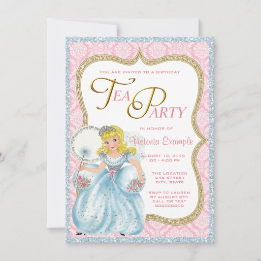 Princess Tea Party Kaart (Voorkant)