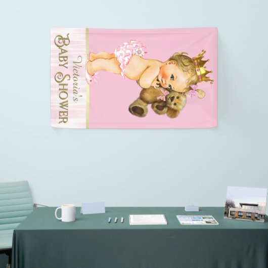 Princess Teddy Bear Baby shower Spandoek (Beurs)
