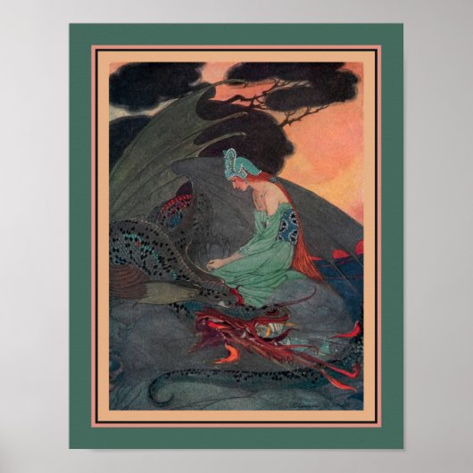 "Princess & the Dragon" ca. 1920, ingediend door E Poster (Voorkant)