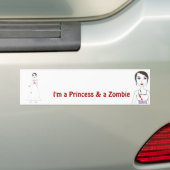 Princess the Zombie de tweede Bumpersticker (Op auto)