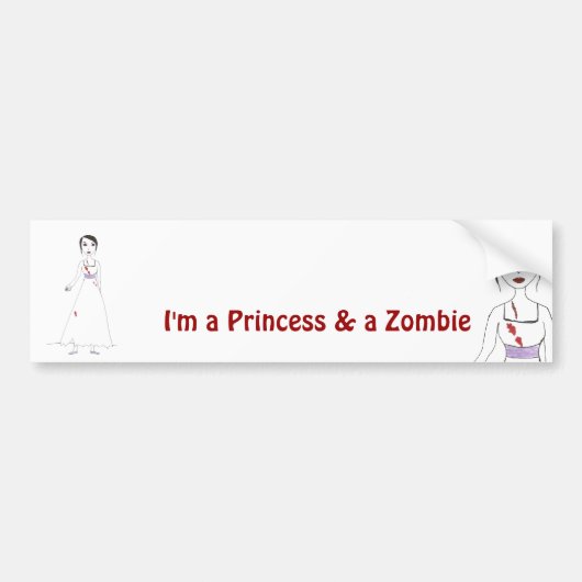 Princess the Zombie de tweede Bumpersticker (Voorkant)