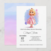 Princess thema baby shower kaart (Voorkant / Achterkant)