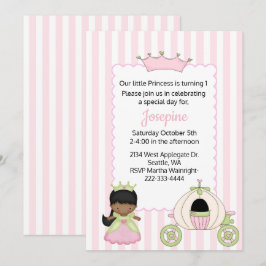 Princess Thleing Baby Girl First Birthday Kaart
