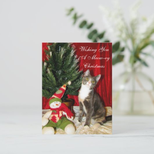 Princess Tiana's kerstKaart - Cat / Kitten Feestdagenkaart (Staand voorkant)