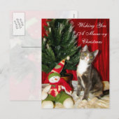 Princess Tiana's kerstKaart - Cat / Kitten Feestdagenkaart (Voorkant / Achterkant)