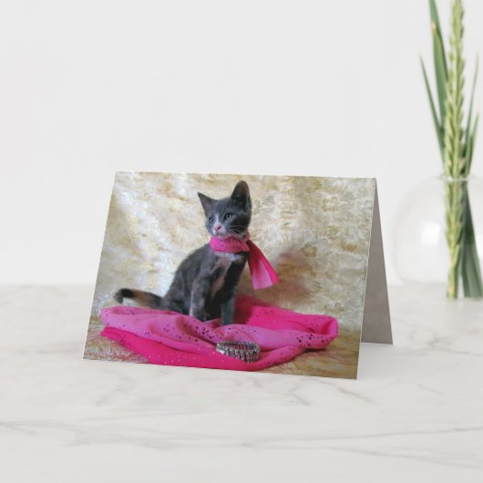 Princess Tiana's verjaardag - Cat / Kitten Kaart (Voorkant)