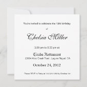 Princess Tiara Birthday Girl blue) Kaart (Achterkant)