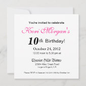 Princess Tiara Birthday Girl (roze) Kaart (Achterkant)