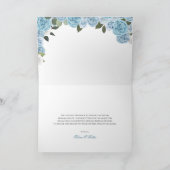 Princess Tiara Blue Roos Spaans - Hartelijk dank Bedankkaart (Binnen)