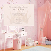 Princess Tiara Blush Baby shower Kaart