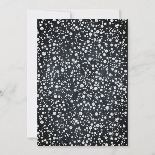 Princess Tiara Crown Dress Quinceanera Invitation Kaart (Achterkant)