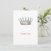 Princess Tiara Crown - Hartelijk dank Bedankkaart (Staand voorkant)
