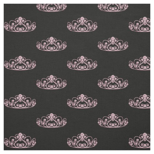 Princess Tiara Crown - Roze Stof (Swatch)