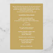 Princess Tiara Exquisite Overlay Vellum Effect XV Folie Uitnodiging (Achterkant)