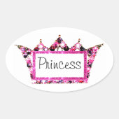 "Princess" Tiara Label Stickers (Voorkant)