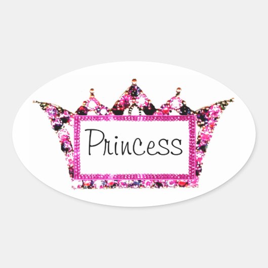 "Princess" Tiara Label Stickers (Voorkant)