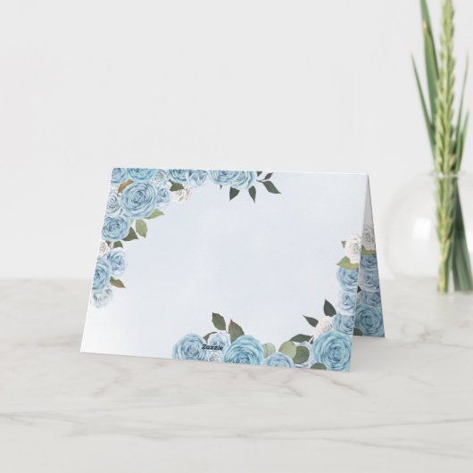 Princess Tiara Light Blue Rozen Bedankkaart (Achterkant)