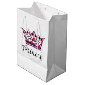 "Princess" Tiara Medium Gift Bag Cadeauzakje (Voorkant Gekanteld)