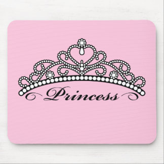 Princess Tiara Mouseapad (roze achtergrond) Muismat