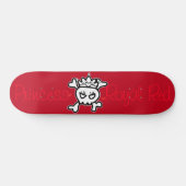 Princess Tiara op Royal Red Persoonlijk Skateboard (Horizontaal)